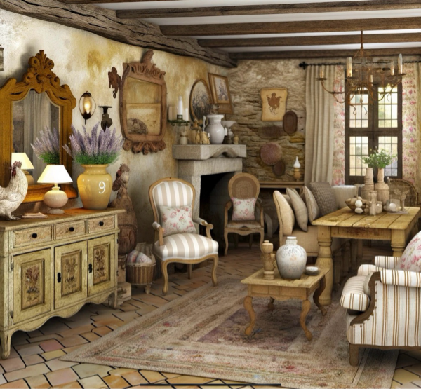 French Country (3D Perspective)